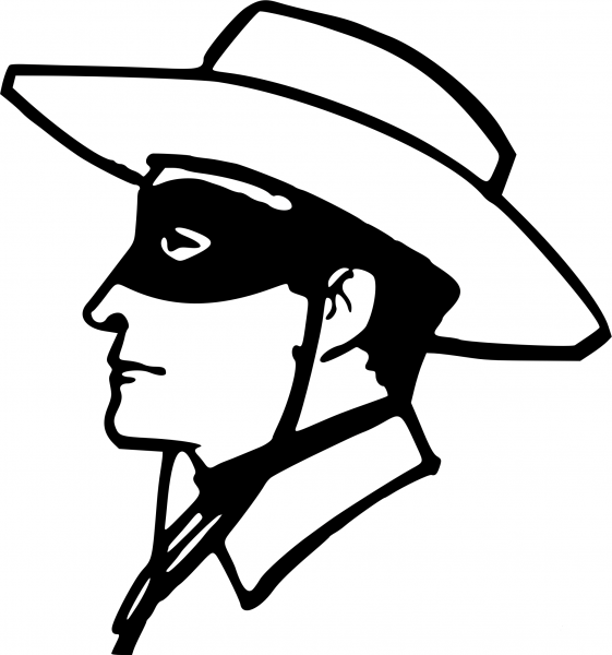 Vintage Lone Ranger coloring page image