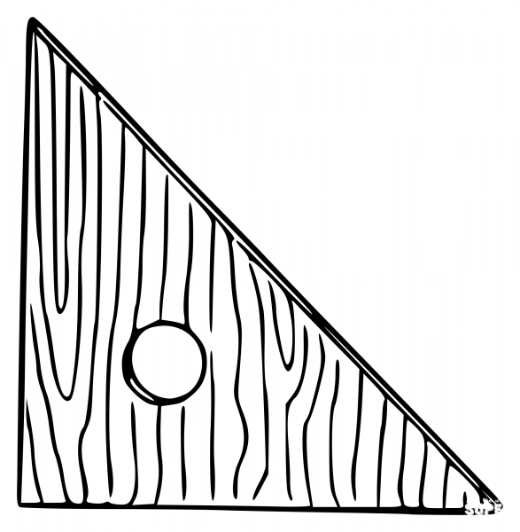 Vintage Lutz Wooden Triangle coloring page image