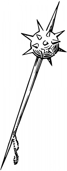 Vintage Mace coloring page image