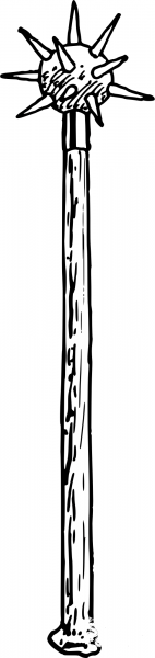 Vintage Mace coloring page image