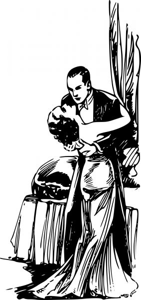 Vintage Man and Woman coloring page image