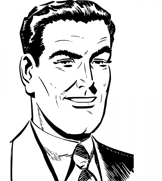 Vintage Man coloring page image