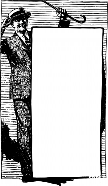 Vintage Man in a Suit Frame coloring page image