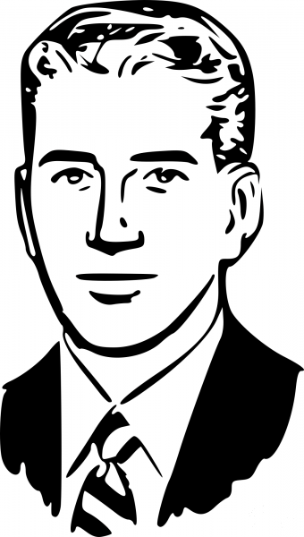 Vintage Man in Suit and Tie coloring page image