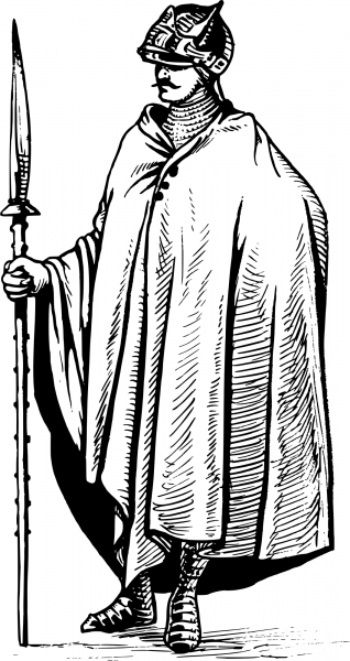 Vintage Man Wearing Mantle coloring page image