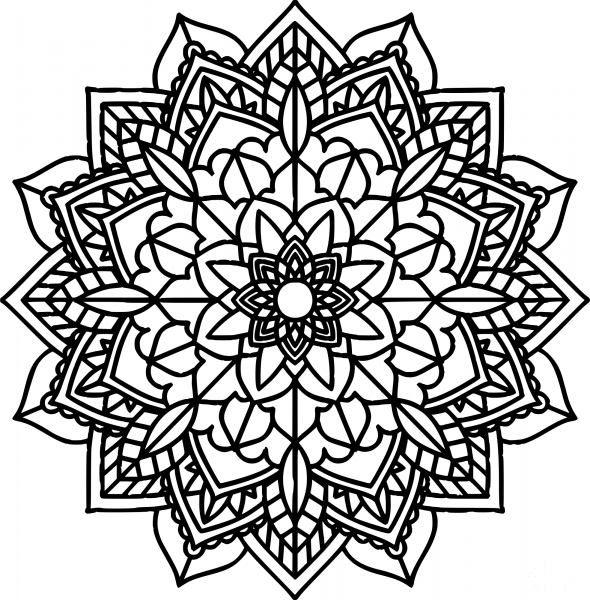 Vintage Mandala coloring page image
