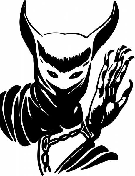 Vintage Masked Oracle coloring page image