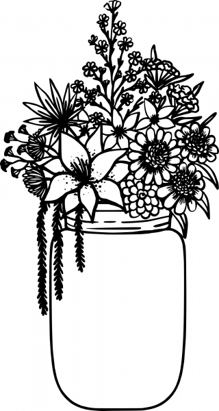 Vintage Mason Jar Only coloring page image