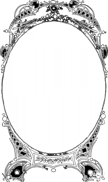 Vintage Massive Detail Circle Frame coloring page image