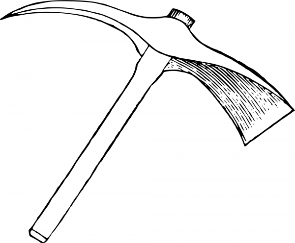 Vintage Mattock coloring page image