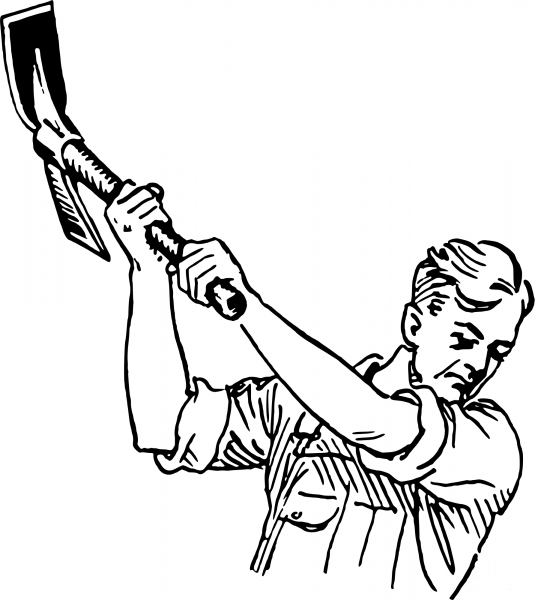 Vintage Mattock coloring page image