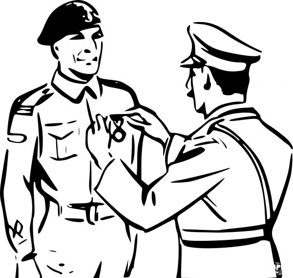 Vintage Medal Awarded coloring page image