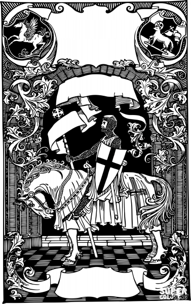 Vintage Medieval Banners coloring page image