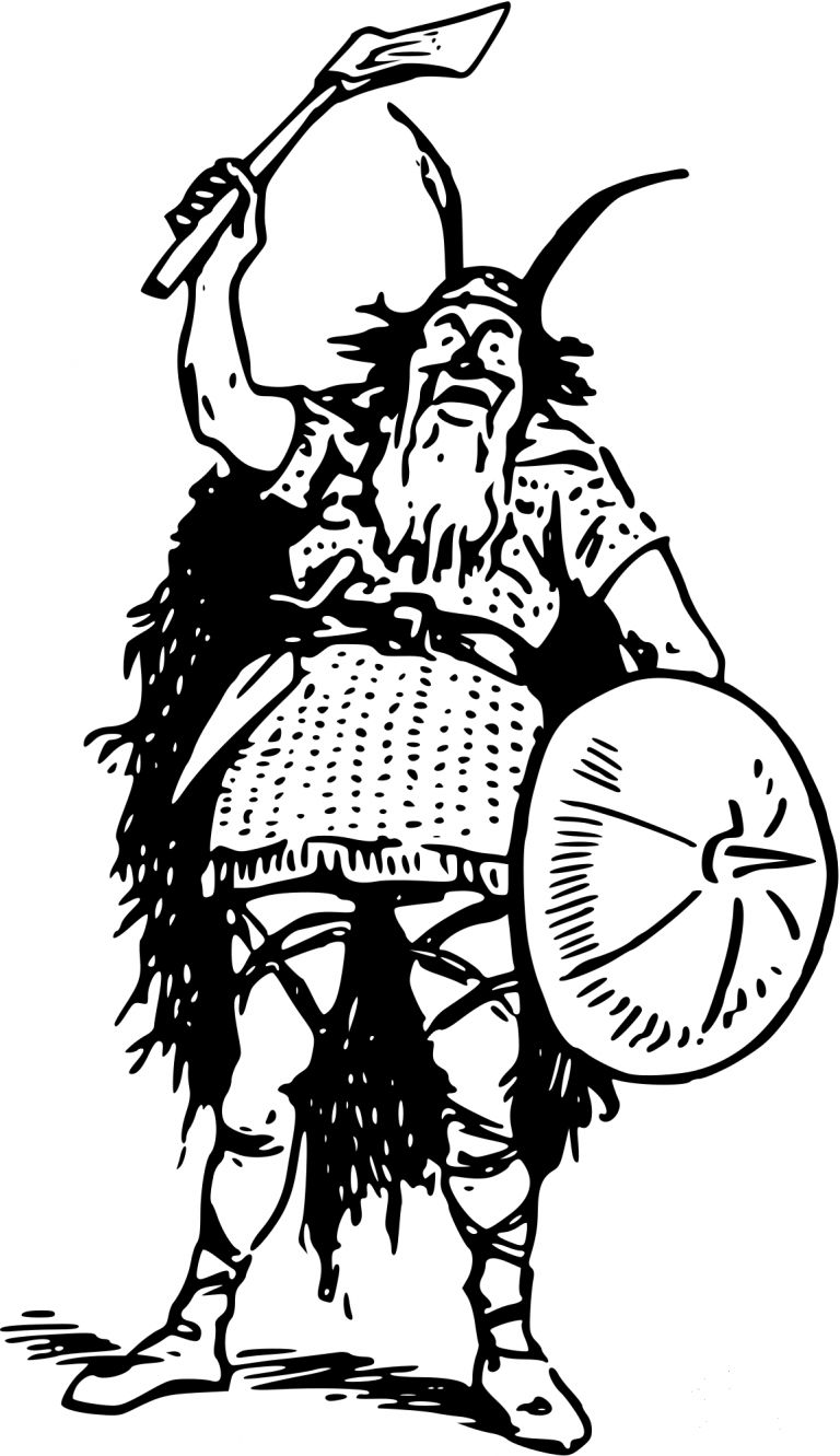 Vintage Menacing Viking coloring page - ColouringPages