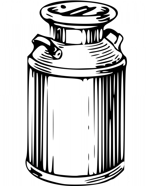 Vintage Milk Can coloring page image