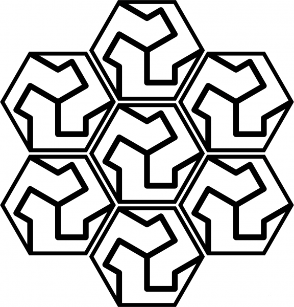 Vintage Mirza Akbar Tile Design coloring page image