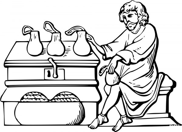 Vintage Miser coloring page image