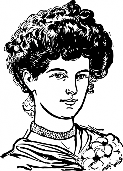 Vintage Miss Mabel Cook coloring page image