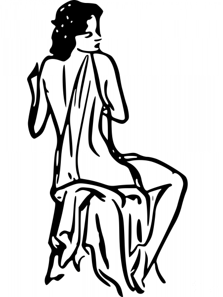 Vintage Model coloring page image