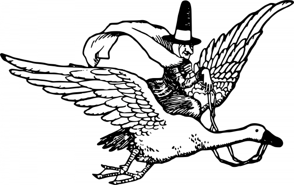 Vintage Mother Goose coloring page image