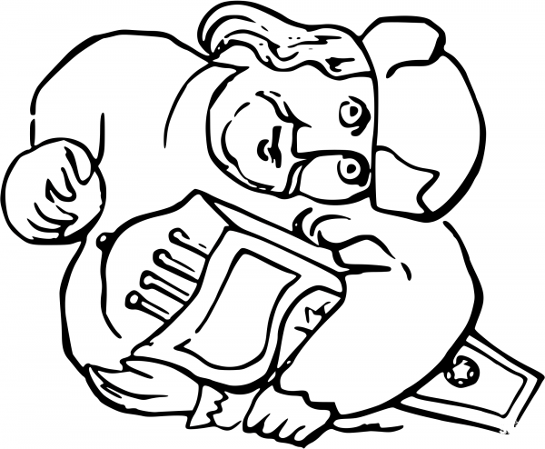 Vintage Musician coloring page image