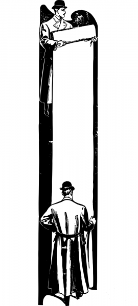 Vintage Narrow Scroll Frame coloring page image