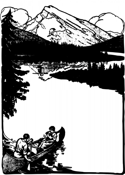 Vintage Nature Frame coloring page image