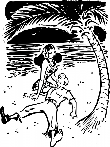 Vintage Navy Romance coloring page image