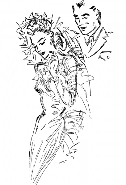 Vintage Newlyweds coloring page image