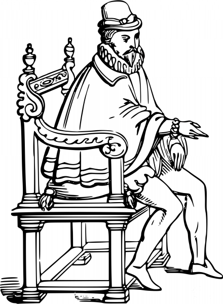 Vintage Nobelman coloring page image