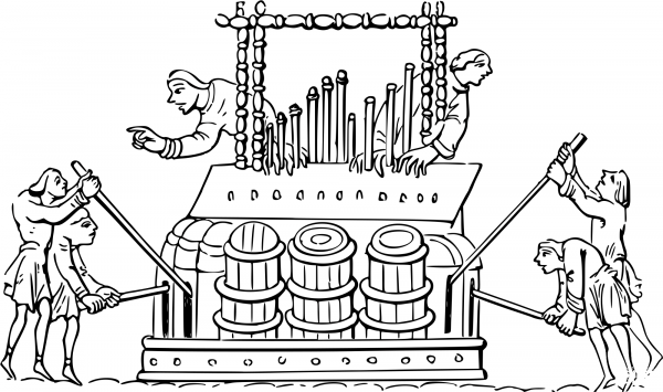 Vintage Norman Organ coloring page image