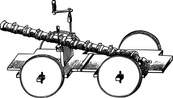 Vintage Old Chinese Cannon coloring page image