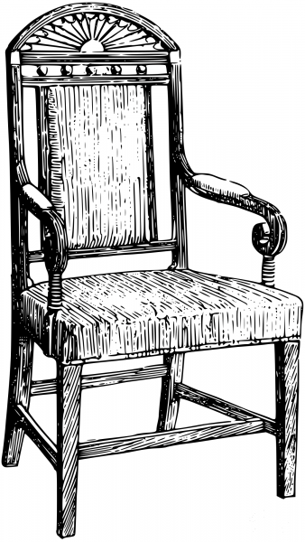 Vintage Old Fashioned Chair coloring page image