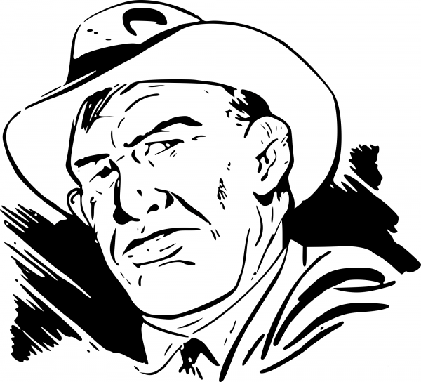 Vintage Old School Gangster coloring page image