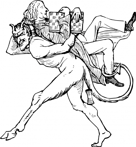 Vintage on the Devils Back coloring page image