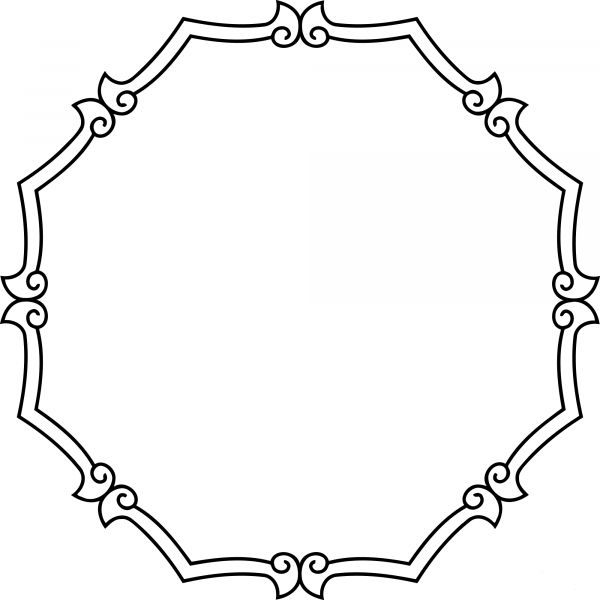 Vintage Ornamental Frame coloring page image