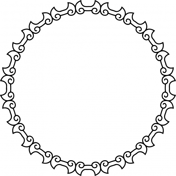 Vintage Ornamental Frame coloring page image