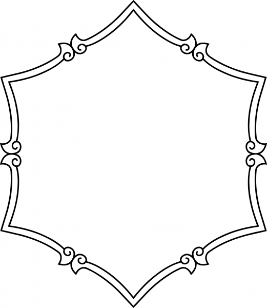 Vintage Ornamental Frame coloring page image
