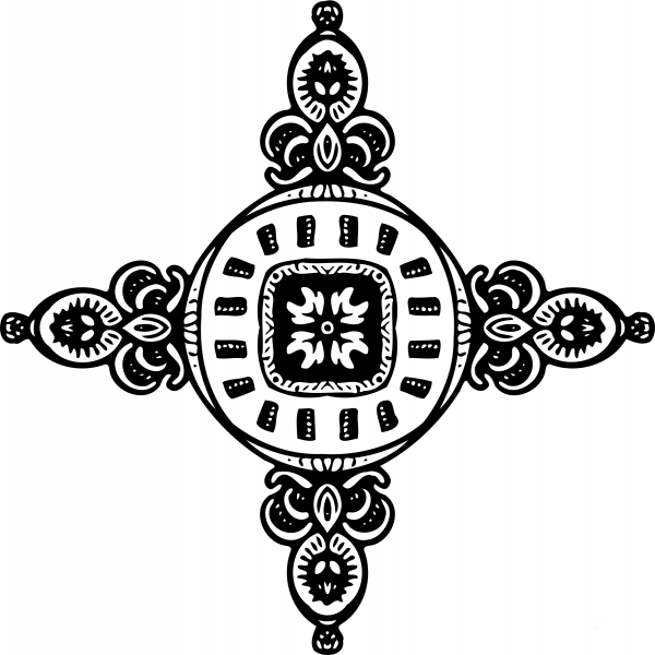 Vintage Ornamental Star coloring page image