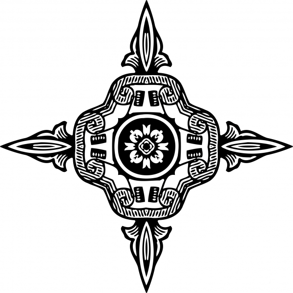 Vintage Ornamental Star coloring page image