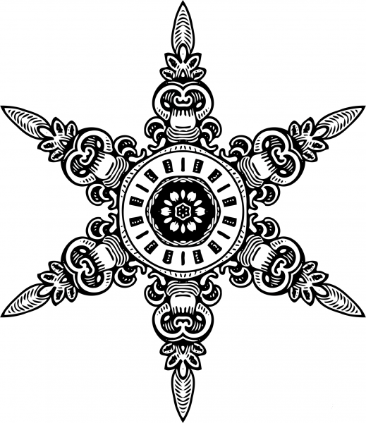 Vintage Ornamental Star coloring page image