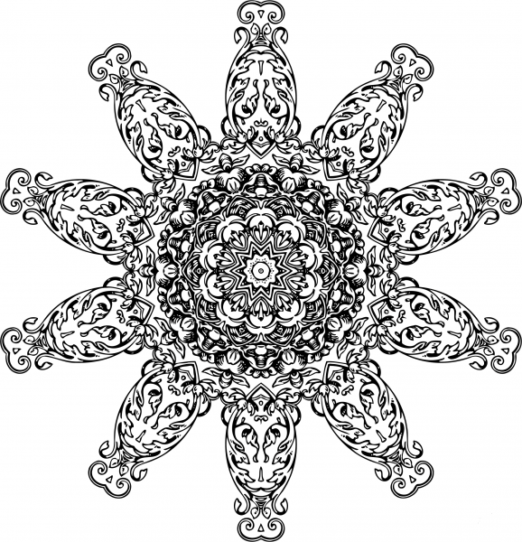 Vintage Ornamental Star coloring page image