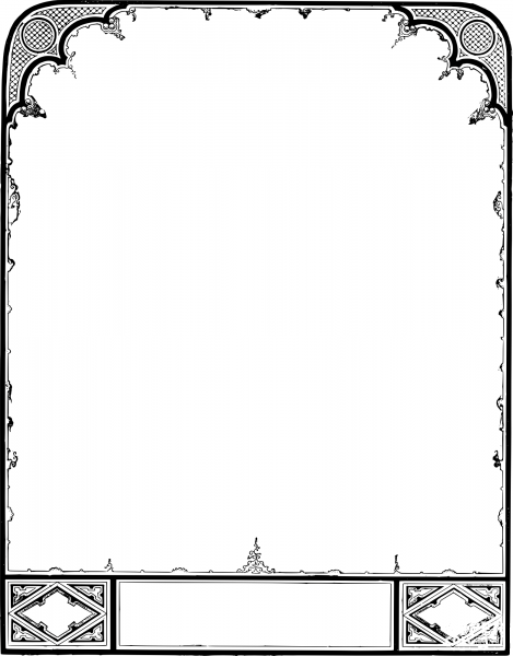 Vintage Ornate Decorative Frame coloring page image