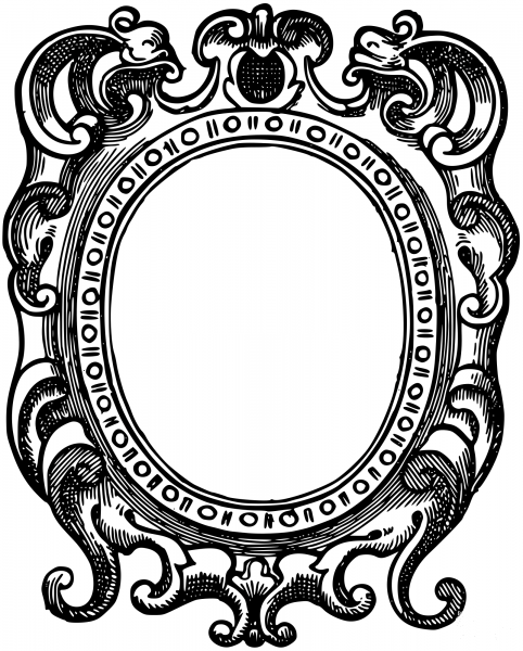 Vintage Ornate Frame coloring page image