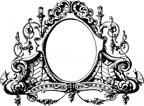 Vintage Ornate Frame coloring page image