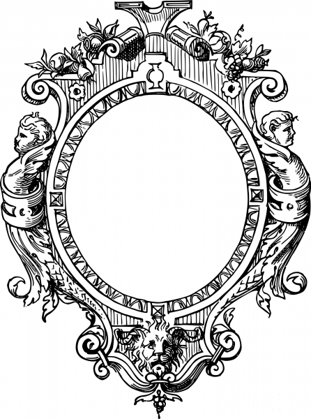 Vintage Ornate Frame coloring page image