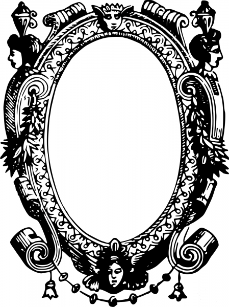 Vintage Ornate Frame coloring page image