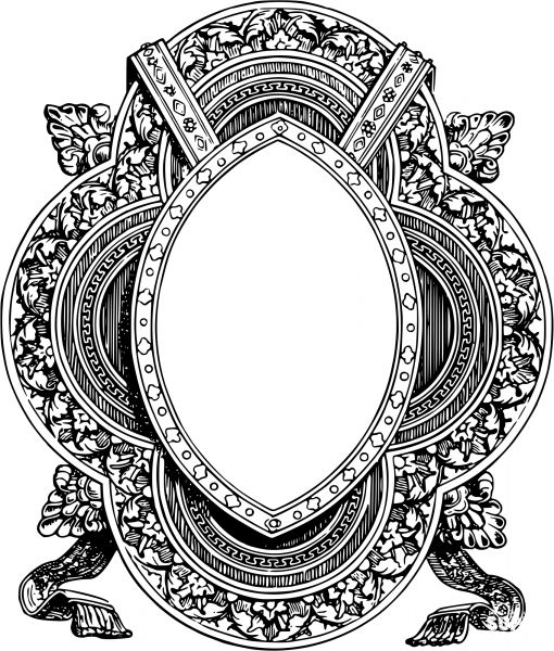 Vintage Ornate Frame coloring page image