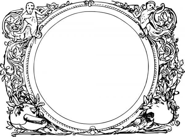 Vintage Ornate Frame coloring page image