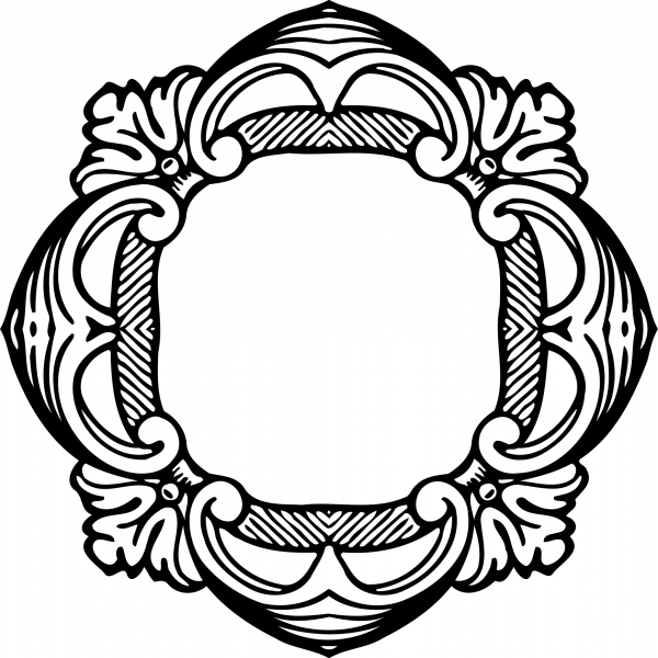 Vintage Ornate Frame coloring page image